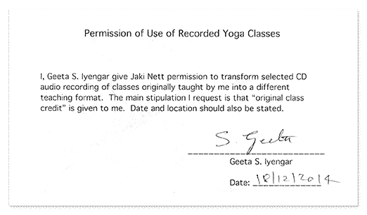 Permission of use of recorded class